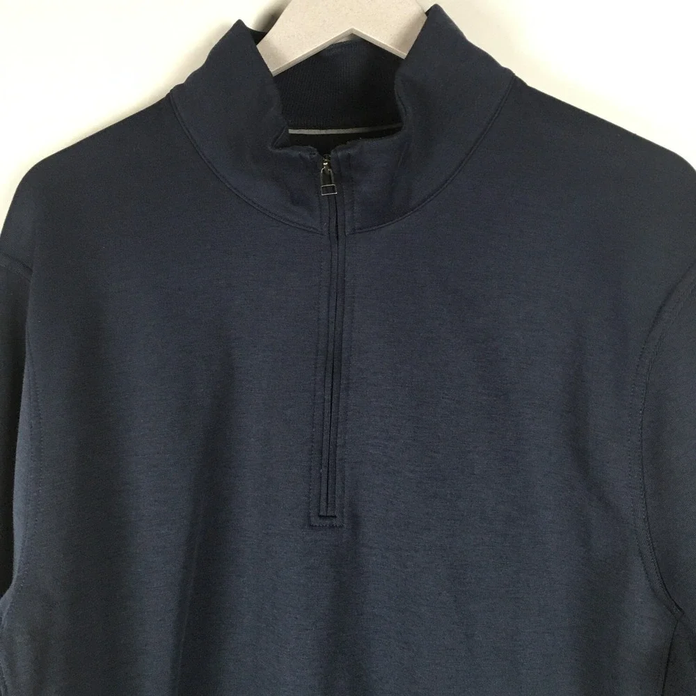 Nike Dri Fit Sweatshirt Mens XL Navy Blue Long sleeve Logo‎ Swoosh Performance